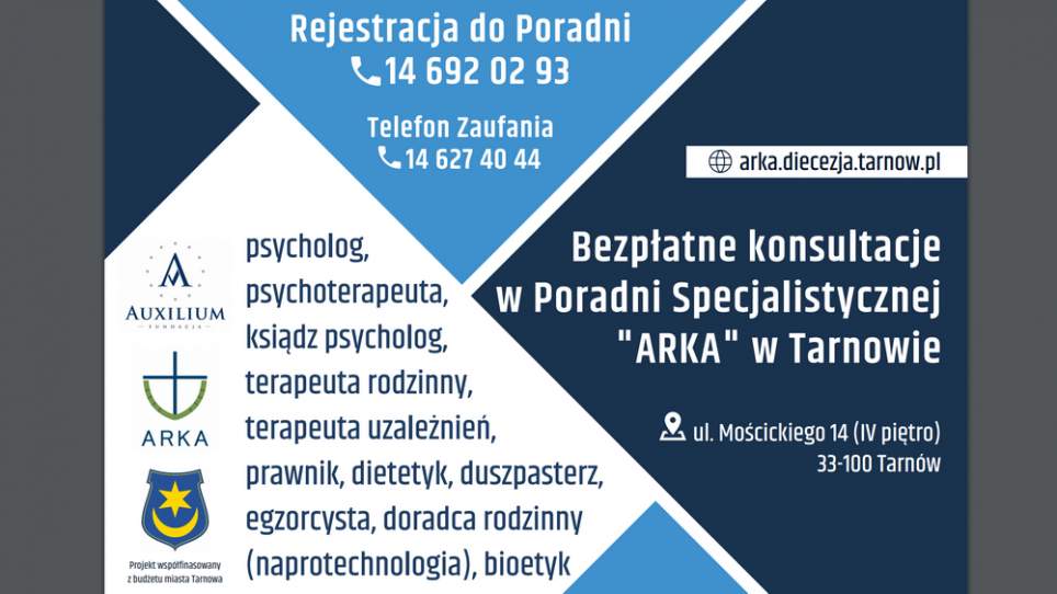 „Arka” uruchamia dodatkowe dyżury specjalistów w Tarnowie