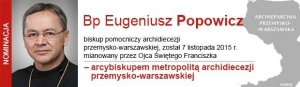 Bp Eugeniusz Popowicz - nowym metropolitą greckokatolickiej metropolii przemysko-warszawskiej